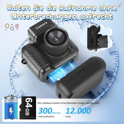 Appareil photo numérique rétro, flash LED – image 3