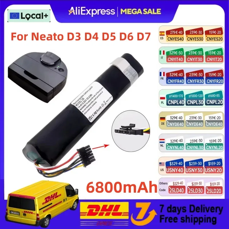 Batterie Li-ion 6500 mAh pour aspirateur robot