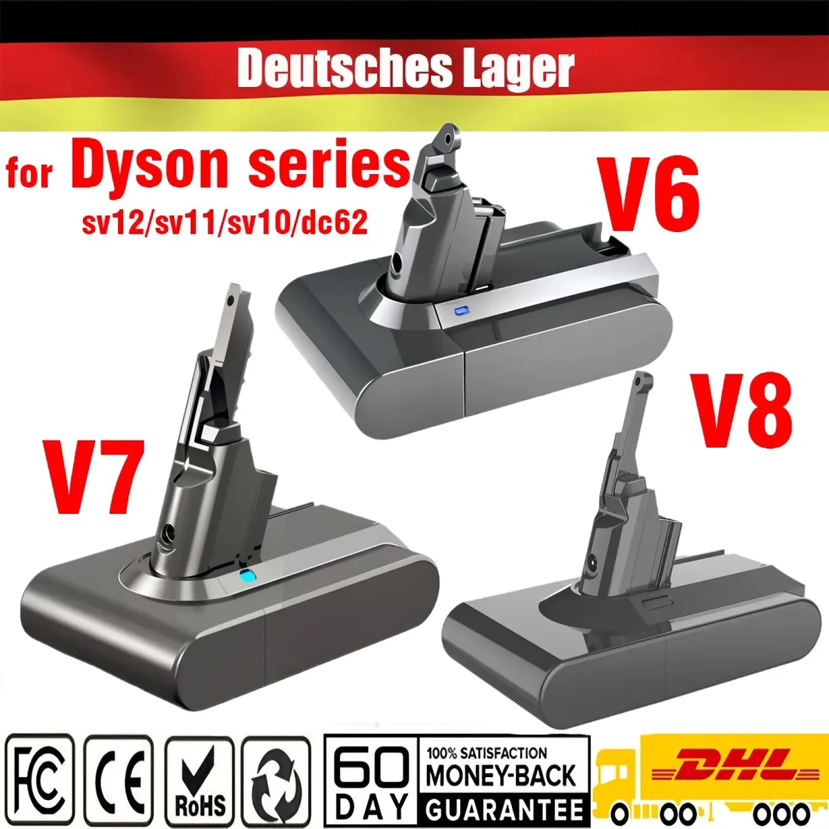 Batterie Li-ion de remplacement pour aspirateur