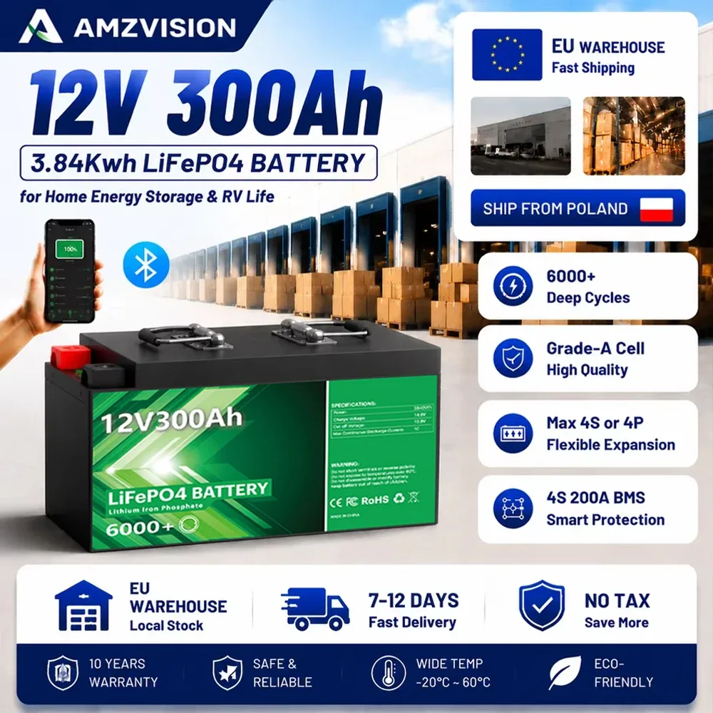 Batterie lithium LiFePO4 12 V 300 Ah Bluetooth