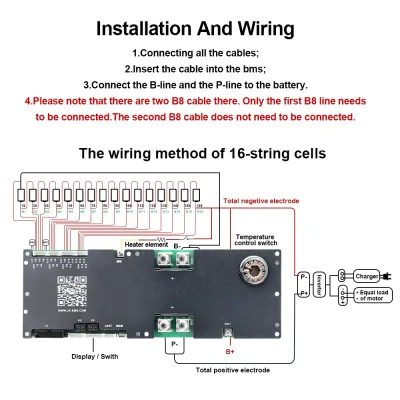 BMS intelligent 8S à 16S, équilibrage actif – image 2
