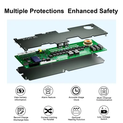 BMS intelligent actif de 8S à 16S, Bluetooth – image 3
