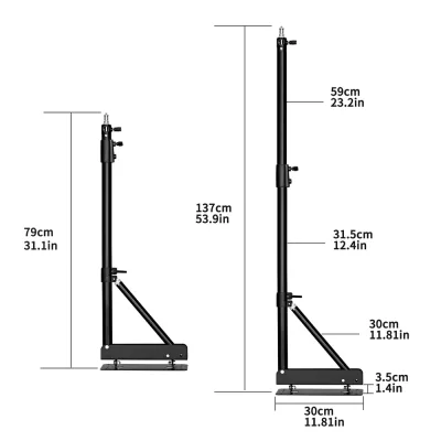 Bras mural de studio photo, 137 cm – image 3