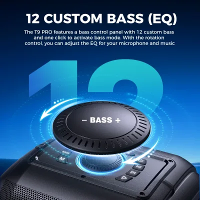 Enceinte Bluetooth portable 120 W avec lumières – image 3