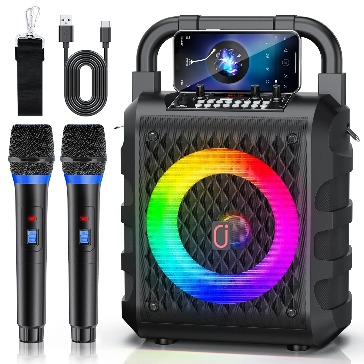 Enceinte karaoké Bluetooth portable