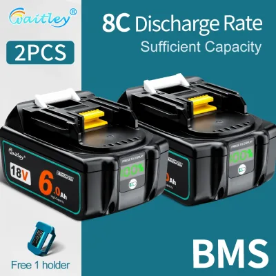 Lot de 2 batteries Li-ion 18 V 6 Ah