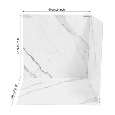 Lot de 3 fonds photo carrés blanc et marbré – image 3