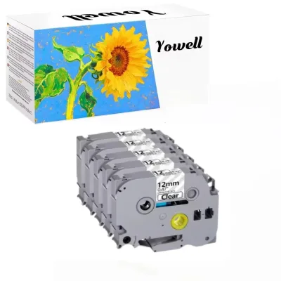 Lot de 5 rubans d'étiquetage 12 mm × 8 m
