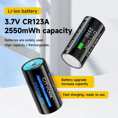 Pile rechargeable Li-ion 16340, 3,7 V – image 3