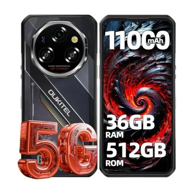 Smartphone robuste 512 Go, écran 6,6 pouces