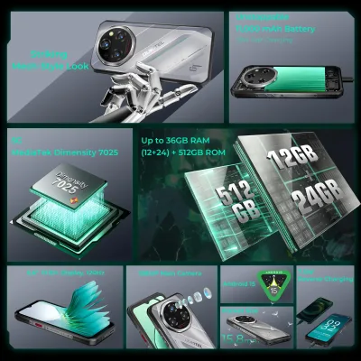 Smartphone robuste 512 Go, écran 6,6 pouces – image 2