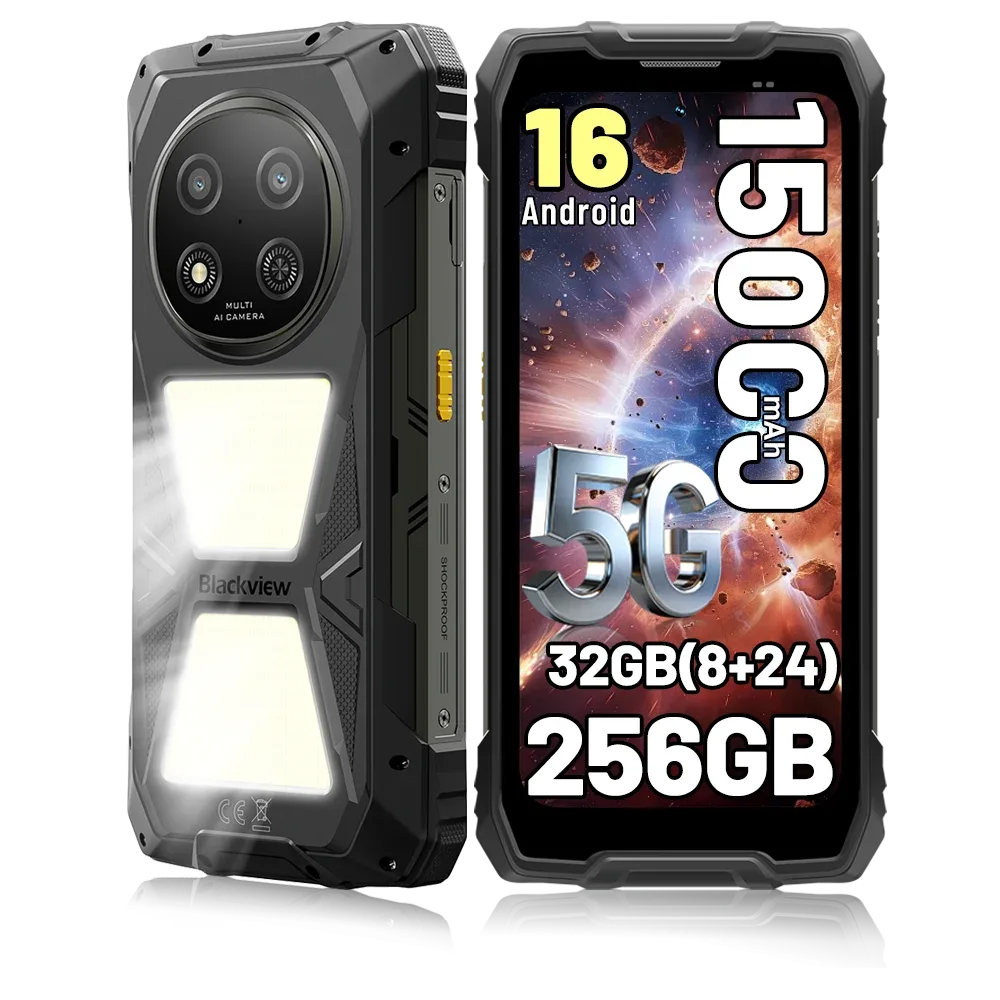 Smartphone robuste 5G double SIM, 8 Go