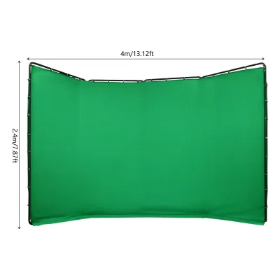 Support de fond vert réglable, tissu vert – image 3